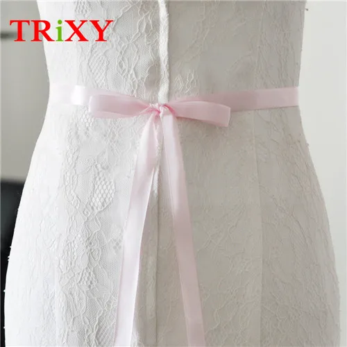 TRiXY, S40-2CM,, тонкий свадебный пояс, лента, свадебные пояса, дешевые ленты, свадебные пояса 2 см - Цвет: pink