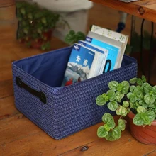 Ящик для хранения отделка ящиков для хранения коробка закуски с пластиковым плетением и алюминиевым корзина для хранения корзина пластика