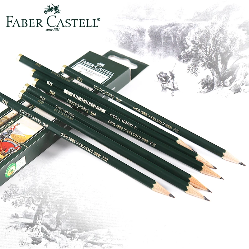 5/16 шт./лот Faber Castell 9000 дизайнерские художественные Графитовые Карандаши для