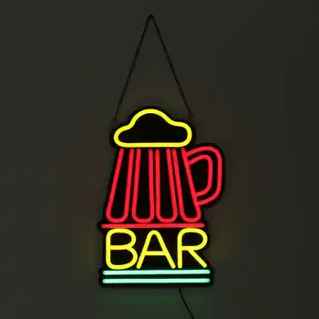 

BAR Neon Sign LED Light Tube Handmade Visual Artwork Bar Club KTV Wall Decoration Commercial Lighting Colorful Neon Bulbs