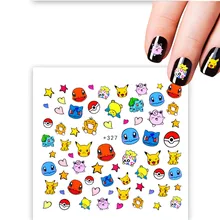 1 шт Покемон наклейка для ногтей с персонажем мультфильма фрукты Вода Переводные картинки Красочные слайдер Советы Дизайн ногтей арбуз Декор As121