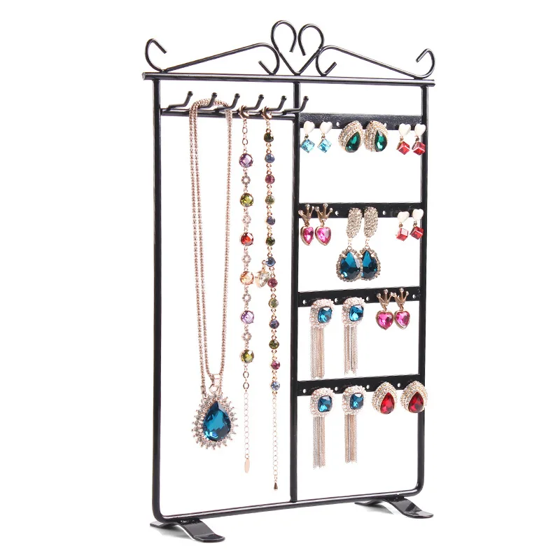 Metal Jewelry display earring jewelry display necklace organizer case for jewelry storage gift box