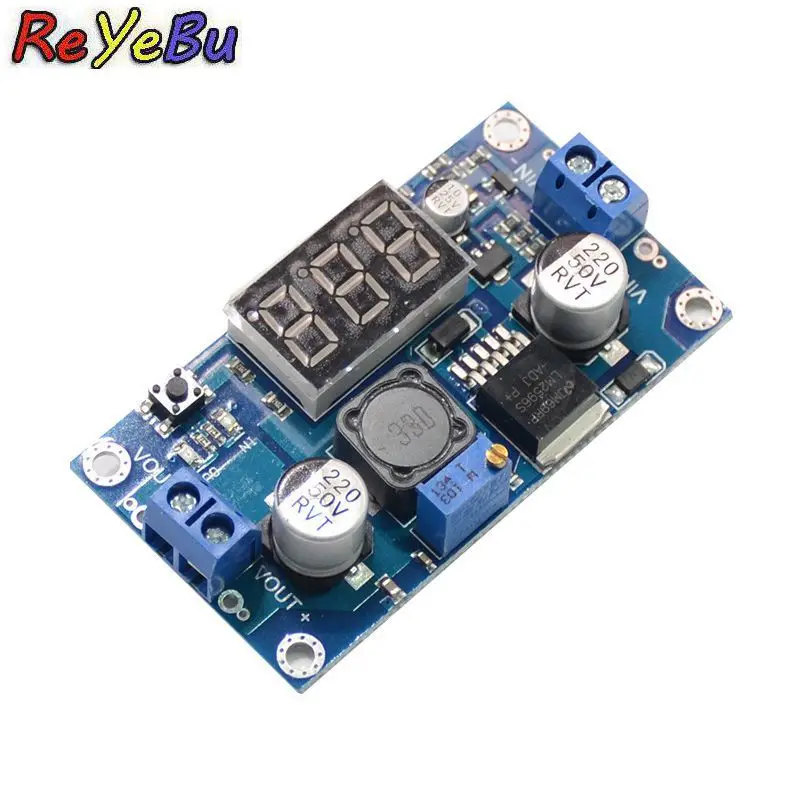 

1Pce DC 2.5~36 to 1.25-35V LED Voltmeter Buck Step-down Power Converter Module LM2596