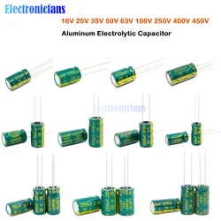 10PCS 6.3V 10V 16V 25V 35V 50V 63V 100V 250V 400V 450V Aluminum Electrolytic Capacitor 47UF 100UF 220UF 330UF 470UF 680UF 1000UF 10PCS 6.3V 10V 16V 25V 35V 50V 63V 100V 250V 400V 450V Aluminum Electrolytic Capacitor 47UF 100UF 220UF 330UF 470UF 680UF 1000UF