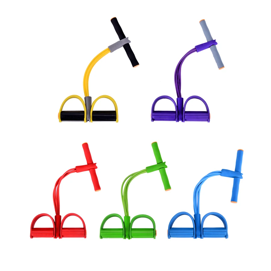

PENGRIOADTraining Workout Gym Yoga Waist Exercise Pull Rope Unisex Four Elastic Band Pedal Fitness Equipments Resistance Band