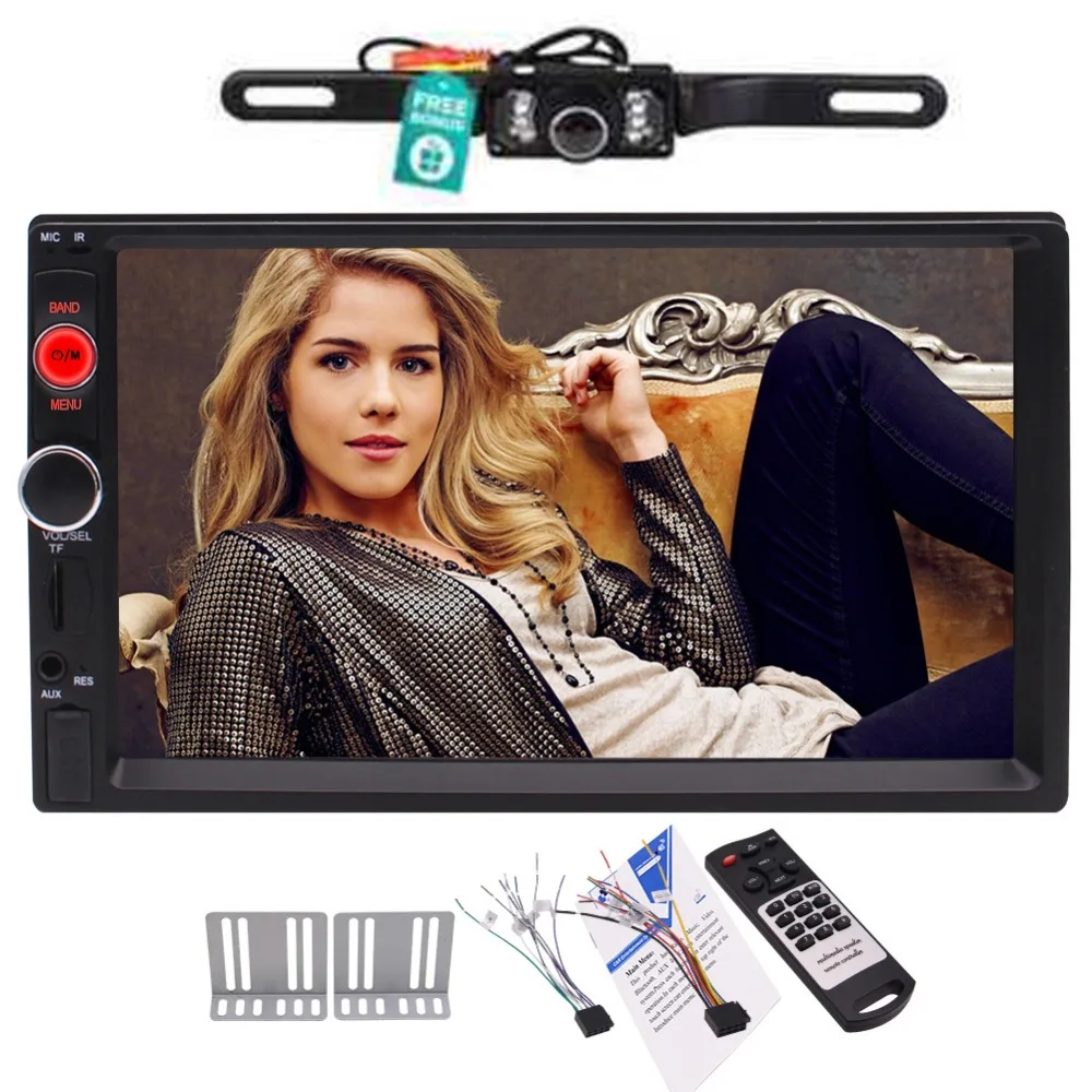 

2 Din 7 Inch Capacitive Touch Screen Car headunit Stereo MP5 Player In Dash Bluetooth FM Radio Multimedia Receiver Support USB