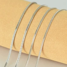 Тонкое колье из чистого 925 пробы серебра с лисьим хвостом, модное итальянское ювелирное изделие, колье collane collier для женщин и девушек