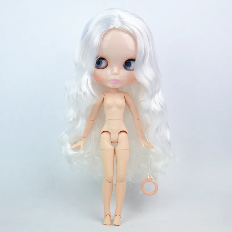 Фабрика Blyth кукла белые волосы волнистые куклы Совместное тело DIY игрушки BJD Мода