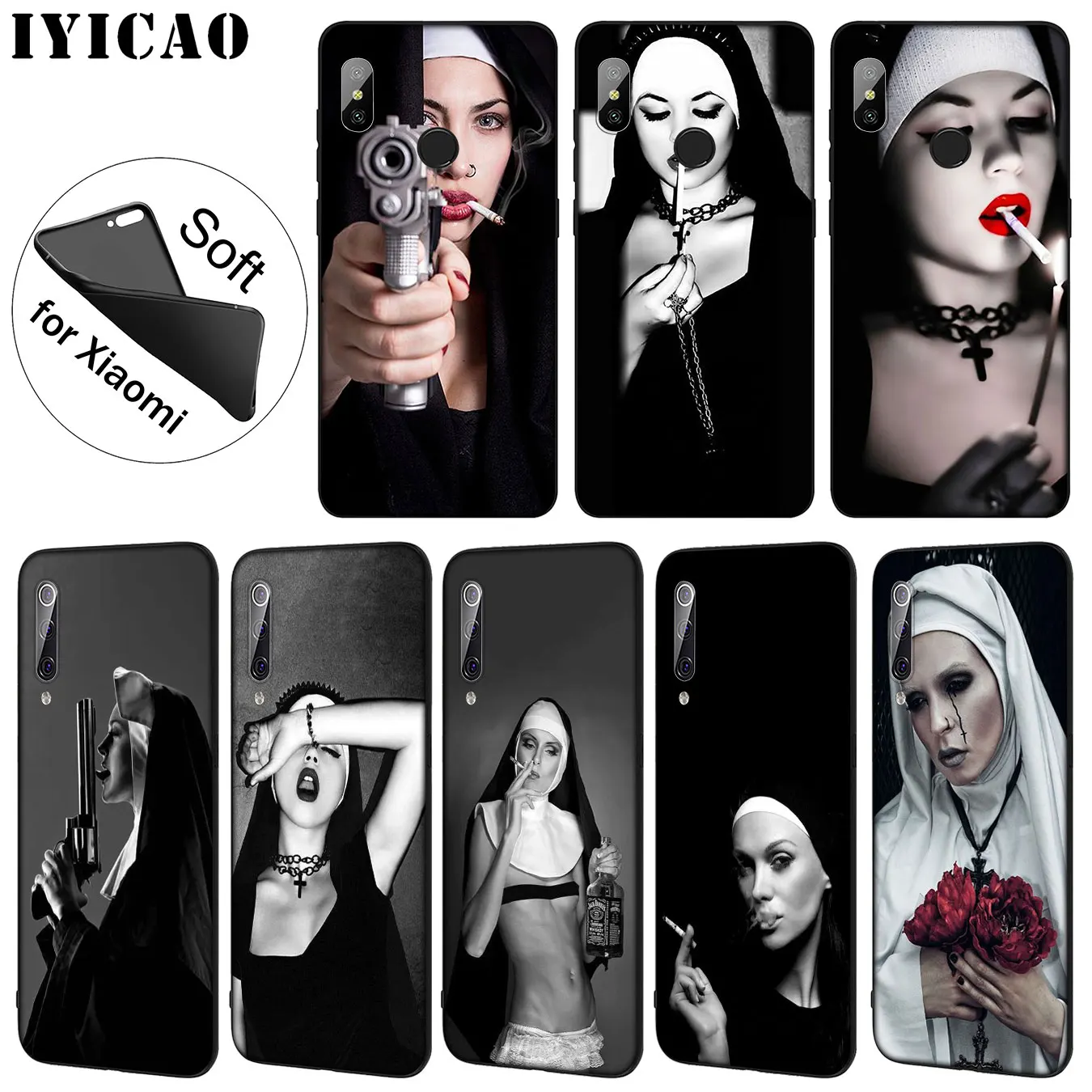 IYICAO Sister nun Модный мягкий силиконовый чехол для телефона Xiaomi Mi 9 SE 9T CC9 CC9E 8 A3 Pro A1 A2 Lite