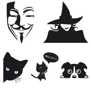 

EE support Car Styling 3PcsFunny Car Stickers Decal for Body Door Motorcycle Vinyl DIY Cartoon Print Reflective Auto Accessories