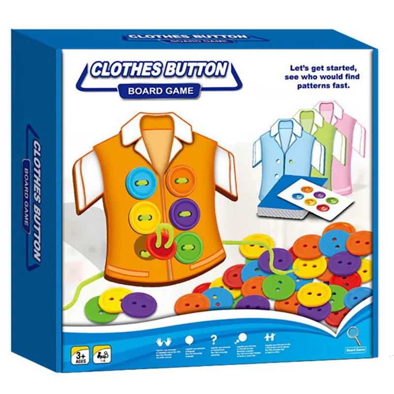 

Clothes Button Board Game Family Parent-child Puzzle Game Life Education have English Rules
