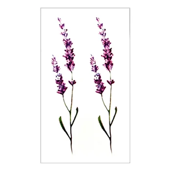 

New Waterproof Temporary Tattoo sticker cute lavender Water Transfer fake tattoo flash tattoo makeup for girl boy free shipping