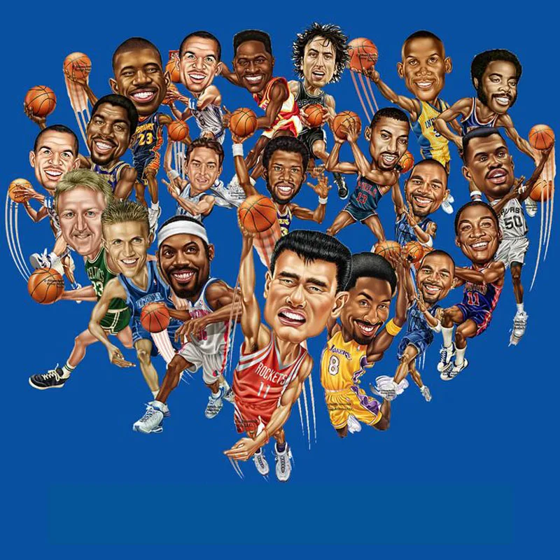 20pcs Cartoon NBA Creative Basketball Star Sticker For Skateboard ...