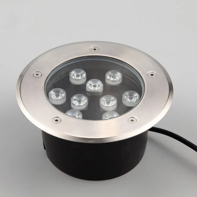 

Free Shipping 10pcs 9*1W LED Underground Lights 9W LED Buried Lamp AC85-265V LED Garden Lighting IP68 Recessed LED Floor Light