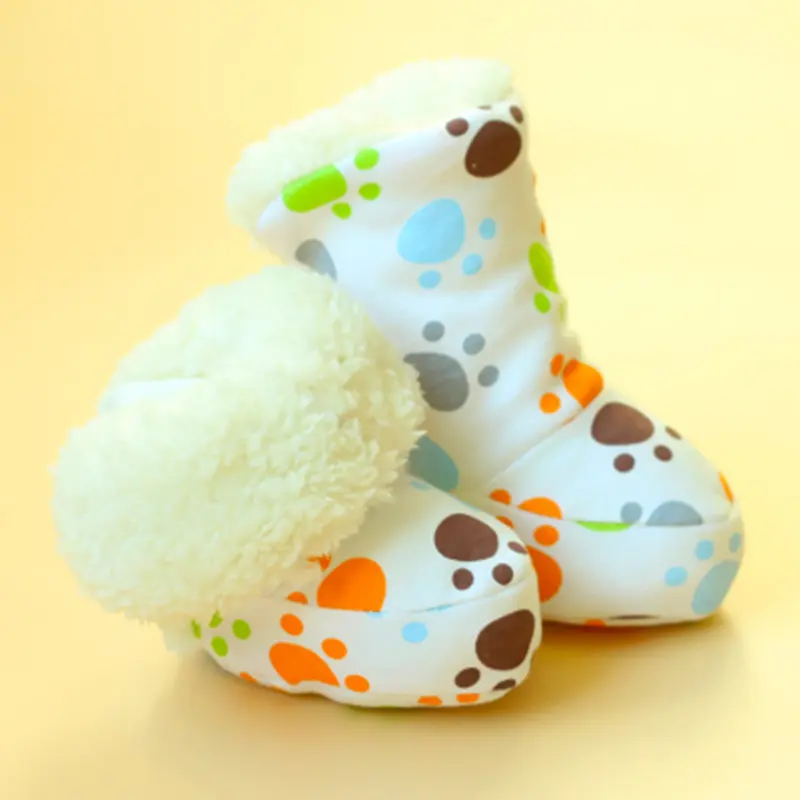 

New Winter Newborn Baby Flock Warm Shoes Infant Boy Girl Toddler Soft Soled First Walker 0-1 year