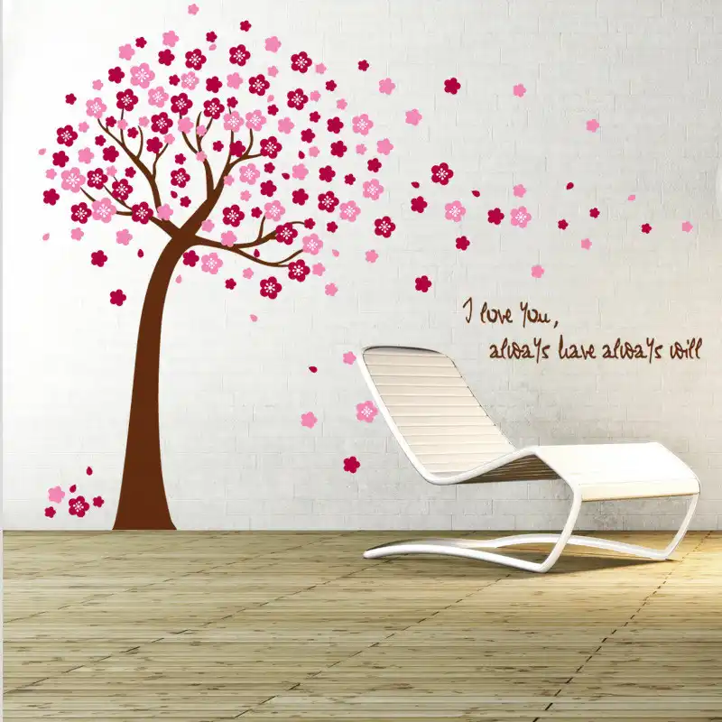 Merah Muda Bunga Sakura Cherry Blossom Pohon Yang Dapat Dilepas