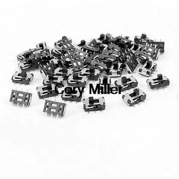 

On/Off/On 6-Pin DPDT Vertical Mini SMD SMT Slide Power Switch 7x4x2mm