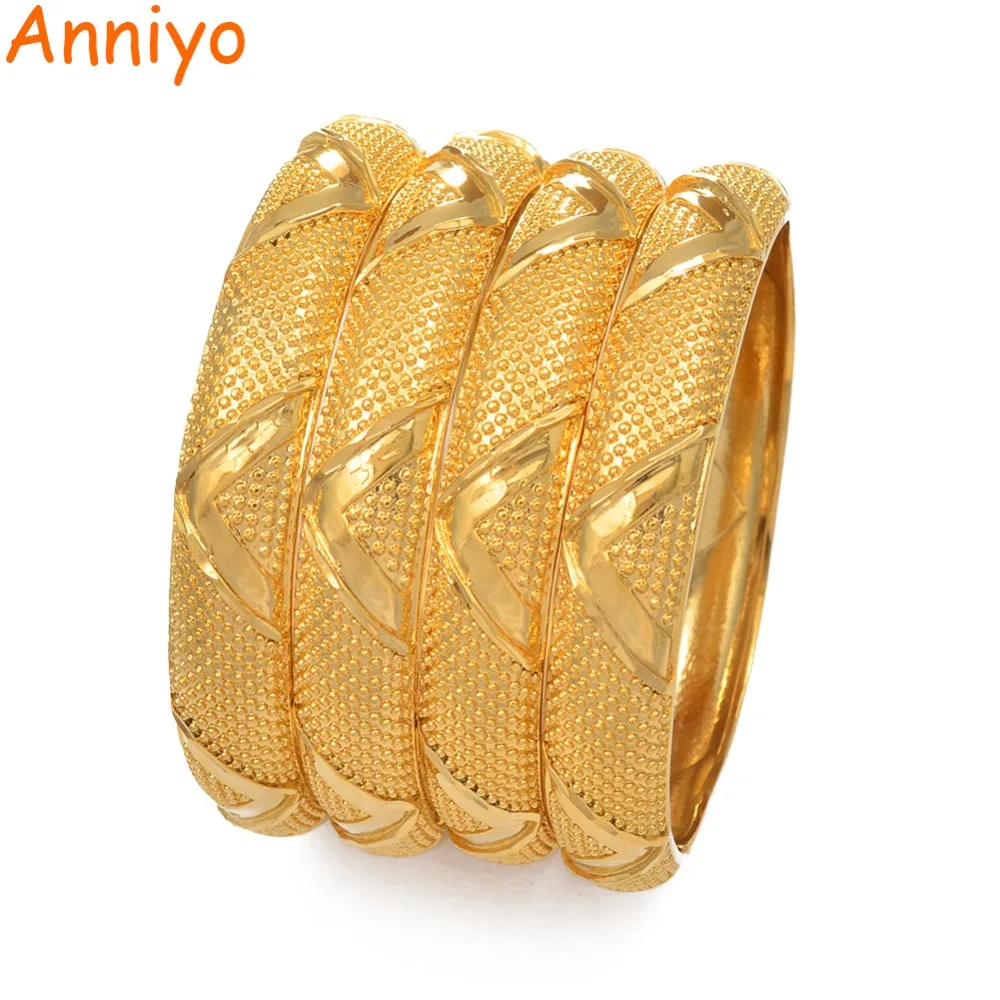 Anniyo 4 шт./лот для женщин браслеты Эфиопский свадебный браслет Дубай с покрытыем