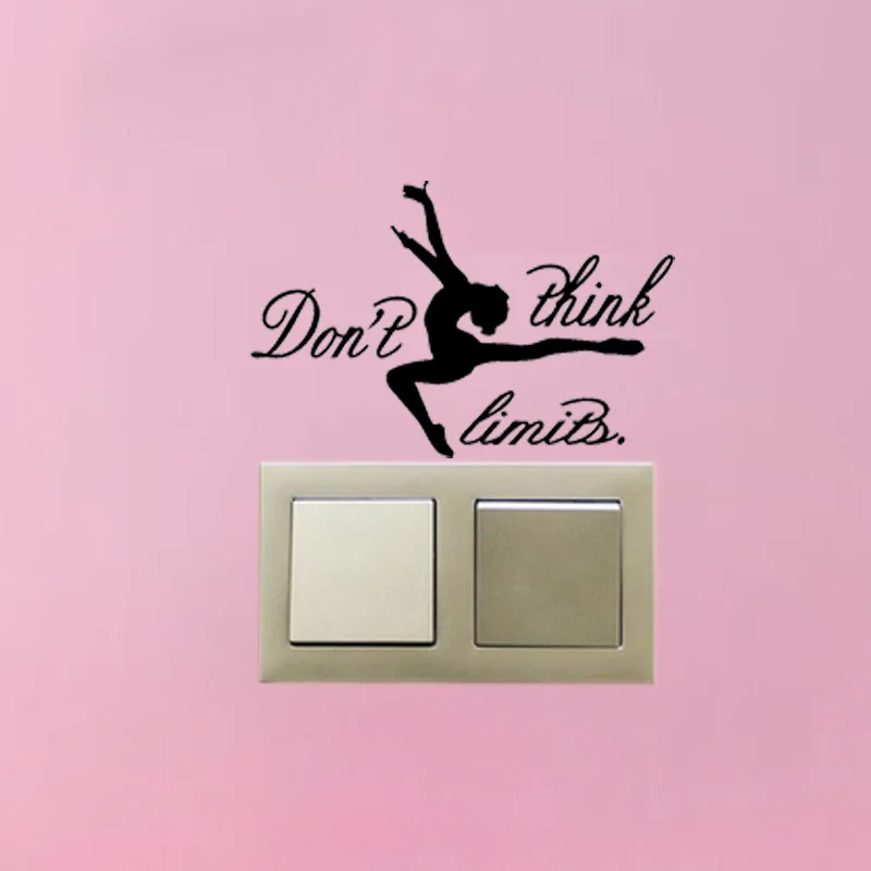 Наклейка с переключателем балерины Don't Think Limits наклейка Виниловая на стену