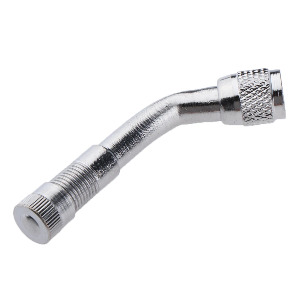 Car Motorcycle Tire Brass 45/90/135 Degree Lengthened Inflatable Tube Superior Quality With a Chrome Finish Superior Quality