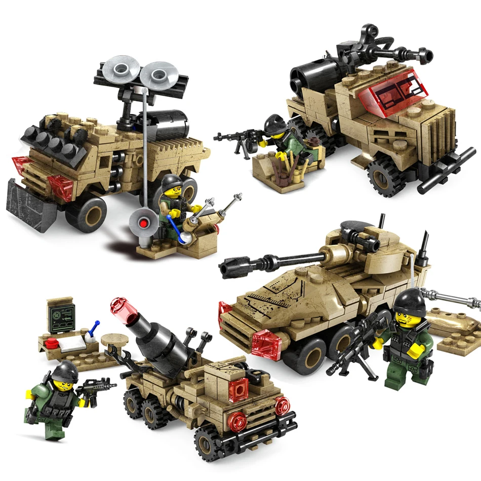 KAZI Oyuncaklar 4in1 Tankı Zırhlı araçlar araba Yapı Taşları Uyumlu Legoed  Askeri asker silah savaş Tuğla Oyuncaklar|brick toys|lego  militarycompatible lego - AliExpress