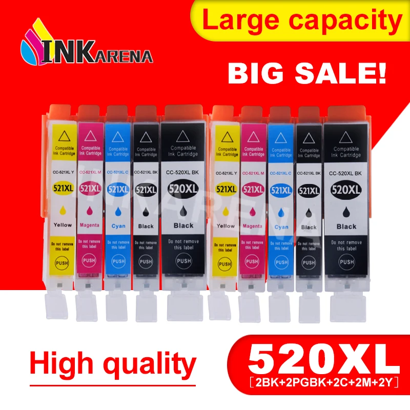 PGI 520 чернильный картридж для принтера Canon CLI 521 XL Pixma MP550 MP560 MP620 MP630 MP640 MP980 MP990 MX860