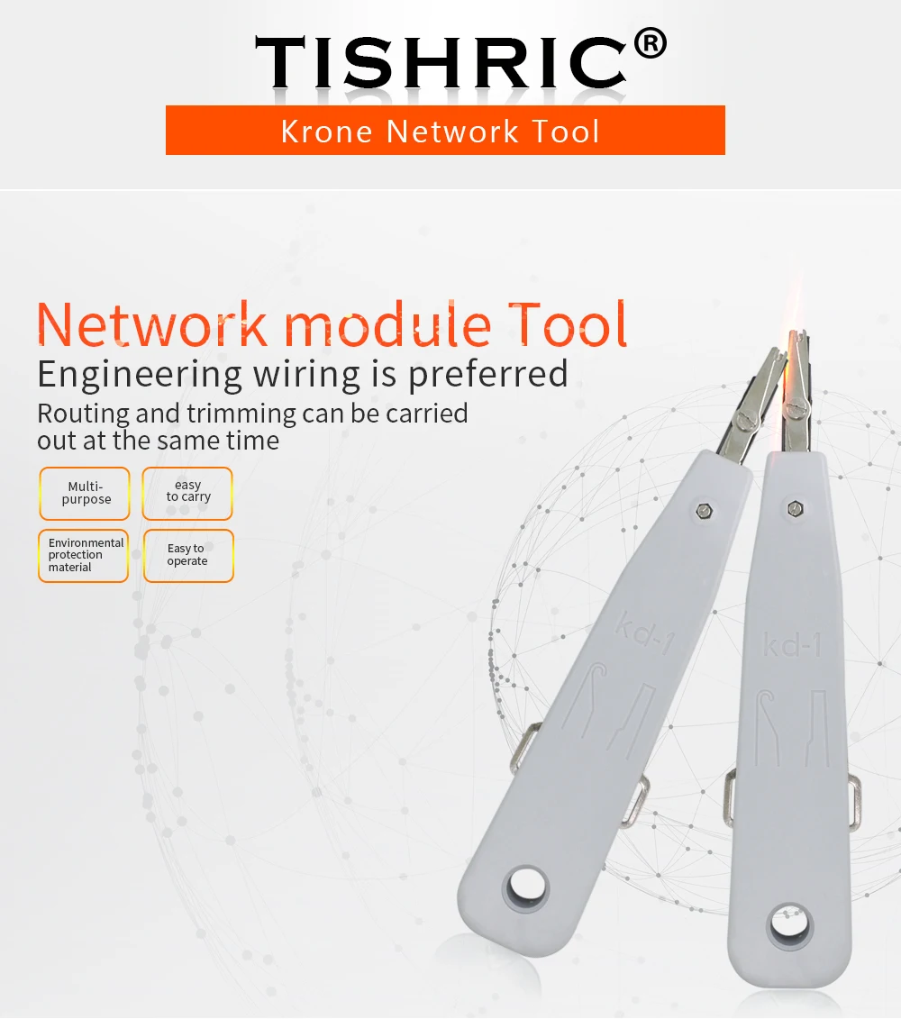 Tishric Krone Lsa-plus KD-1 телекоммуникационный телефонный провод кабель RJ45 удар вниз сеть набор инструментов Профессиональный