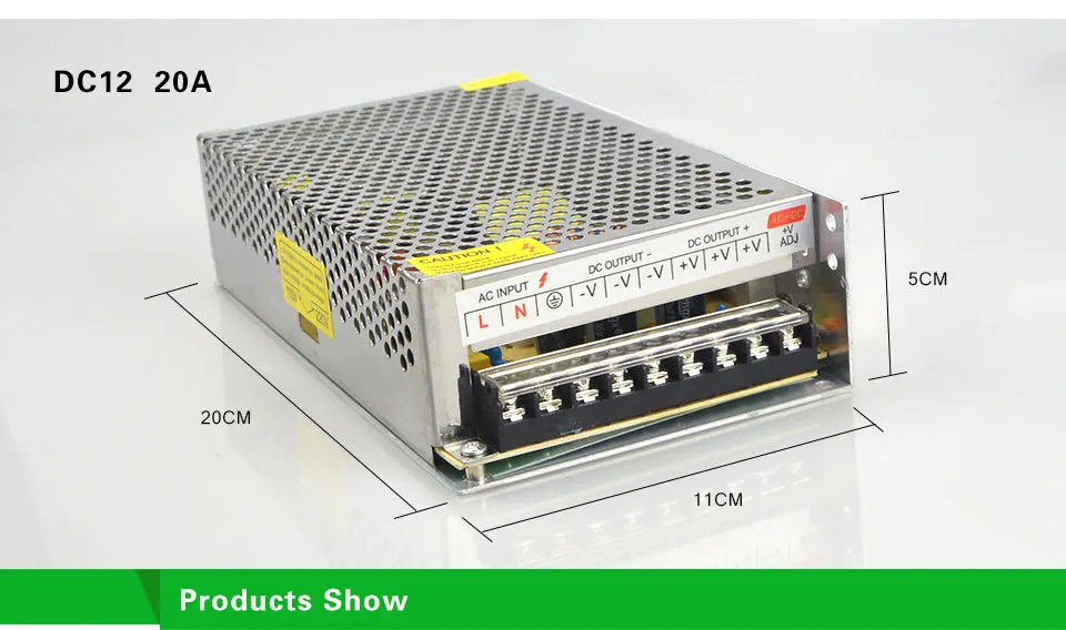 Блок питания DC 12V Светодиодный драйвер 110V трансформатор освещения 220V до 12V 2A 3A 5A 10A 15A 20A источник питания для светодиодной ленты