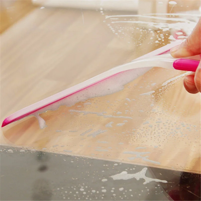 Window Glass Cleaning Wiper Brush Eco-Friendly Soft Glass Scraper Glass Wiper Cleaner Helper Household Cleaning Tool