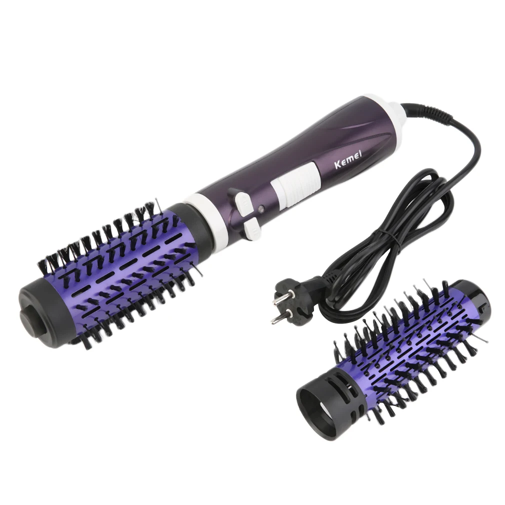 Professional 2 in 1 Electric Auto Rotating Hair Dry Comb Brush Hair Straightener Curly Styling Comb