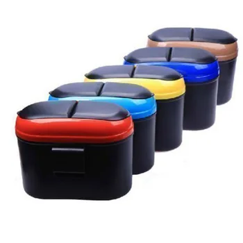 

Car Auto Trash Garbage Dust Rubbish Bin Can Box Holder Hook Random Colors