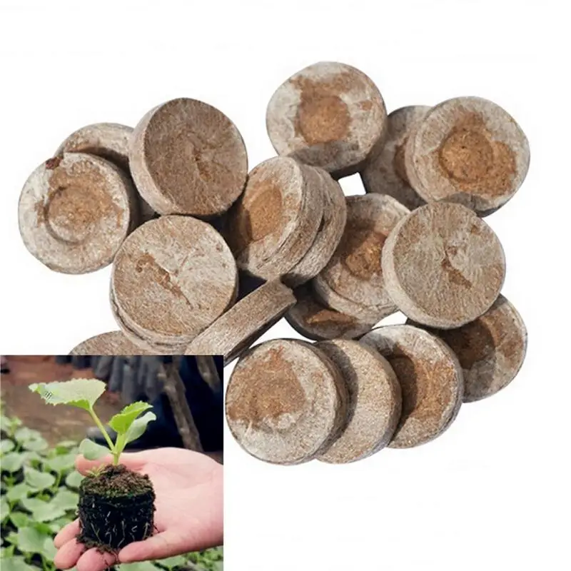 

20 PCS Per Set Seedling Block Nutrient Block Compression Compressed Peat Block Magic Soil Medium Packaged Seedling Block