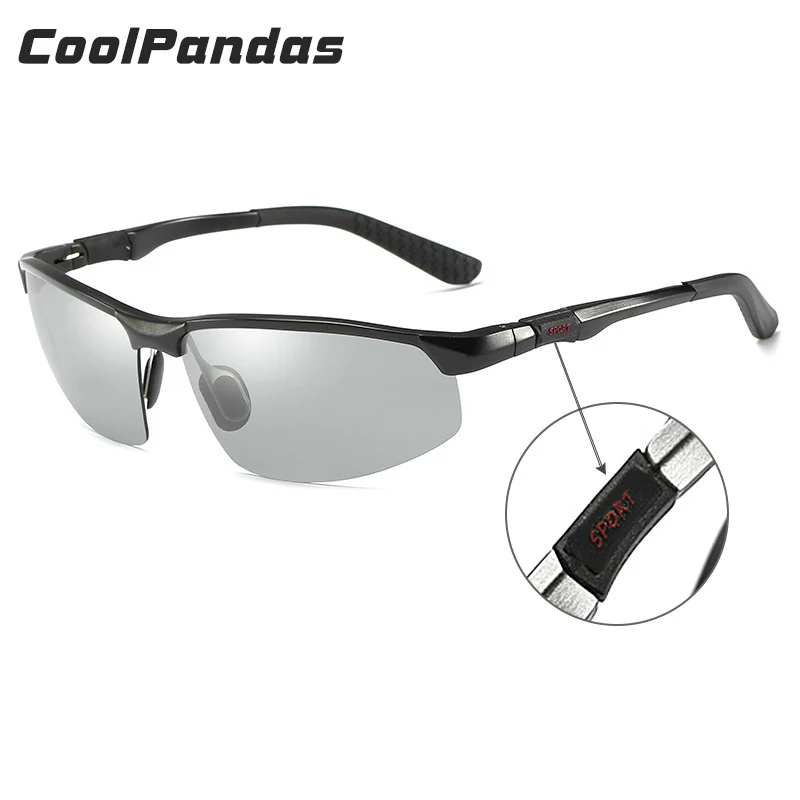 Мужские спортивные поляризованные фотохромные солнцезащитные очки с логотипом, для любой погоды, обесцвечивание, HD, профессиональные солнцезащитные очки для вождения, мужские очки
