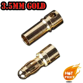 

50 pairs/Lot 3.5mm Gold Bullet Connector Plug for Align 450 RC Helicopter Motor ESC