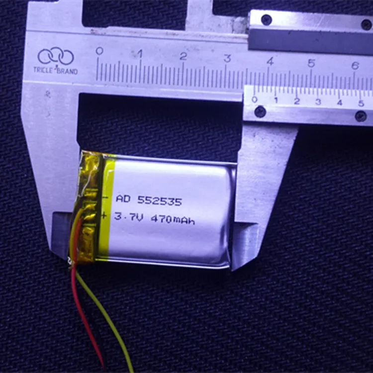 Bateria de Polímero de Lítio Usada para Cartão Caixa de Som e Bateria Plug-in Gravador Recarregável 552535 3.7v 470mah é - Image 5