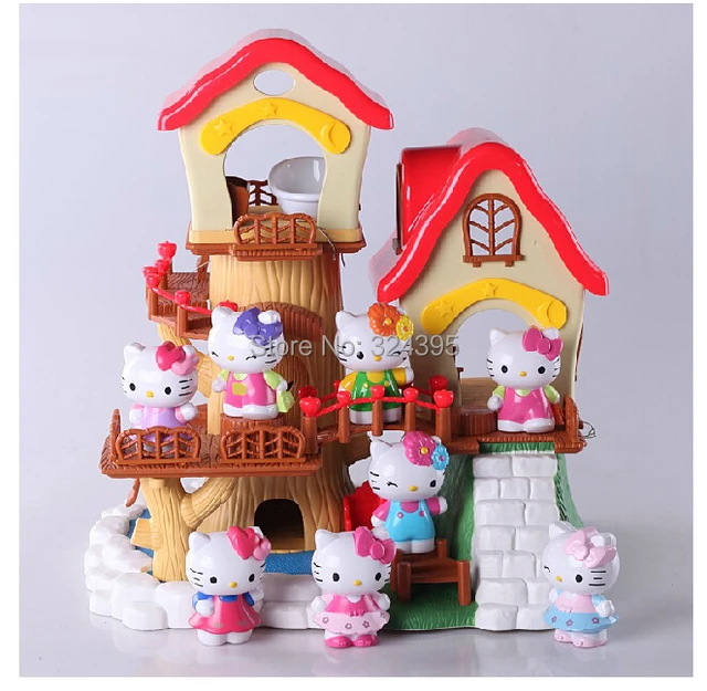 girl baby/child hello kitty dollhouse tree cabin pretend play house
