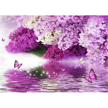 

Full diamond embroidery pattern 5D diy diamond Painting Flower butterfly cross stitch rhinestone mosaic Wall stickers home decor