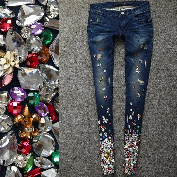 2020 spring fashion Women Luxury Rhinestones Diamond Denim Jeans Women Stretch Plus Size Pencil skinny jeans 2020 spring fashion Women Luxury Rhinestones Diamond Denim Jeans Women Stretch Plus Size Pencil skinny jeans