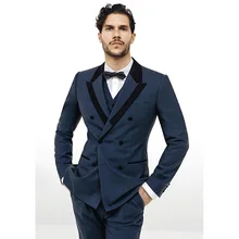 Модная мужская официальная одежда Жених Свадебное/выпускное платье Стиль двубортный лучший костюм(пиджак+ брюки+ жилет+ галстук