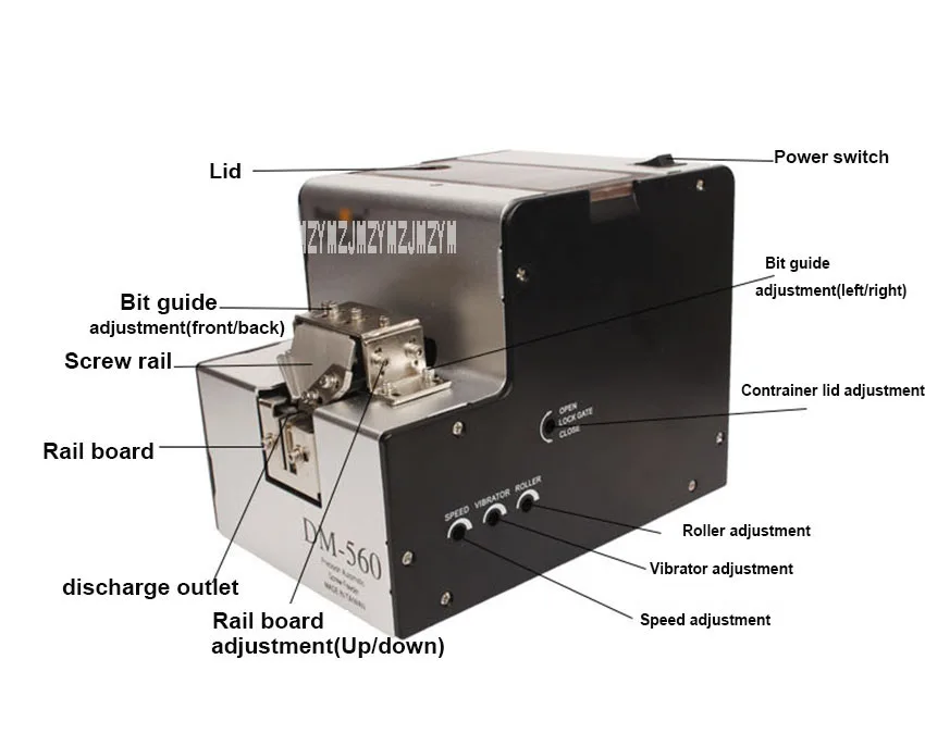 DM-560 220 V автоматический шнековый питатель механизм конвейера устройство подачи винтов DM-560 1,0 до 5,0 мм