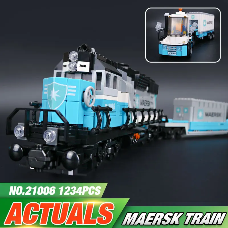 

21006 New Technic Train Ultimate Series The 10219 Classic Train Set Building Blocks Bricks Educational Assembly Toys Kids Gifts