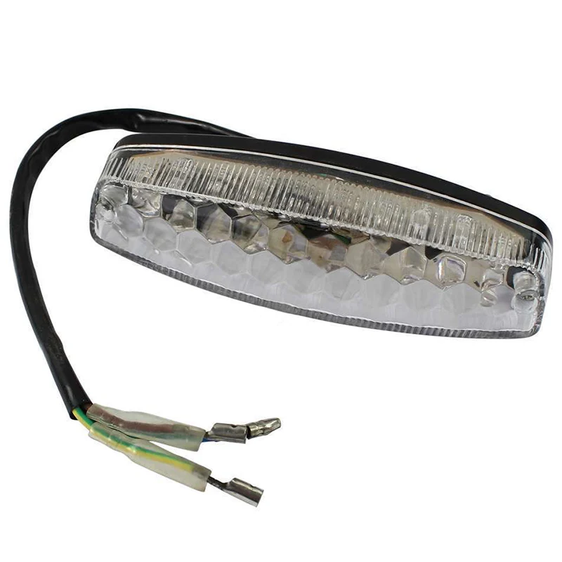1pcs Universal 12V Motorcycle ATV Dirt Bike LED Tail Stop Brake Running Light Clear