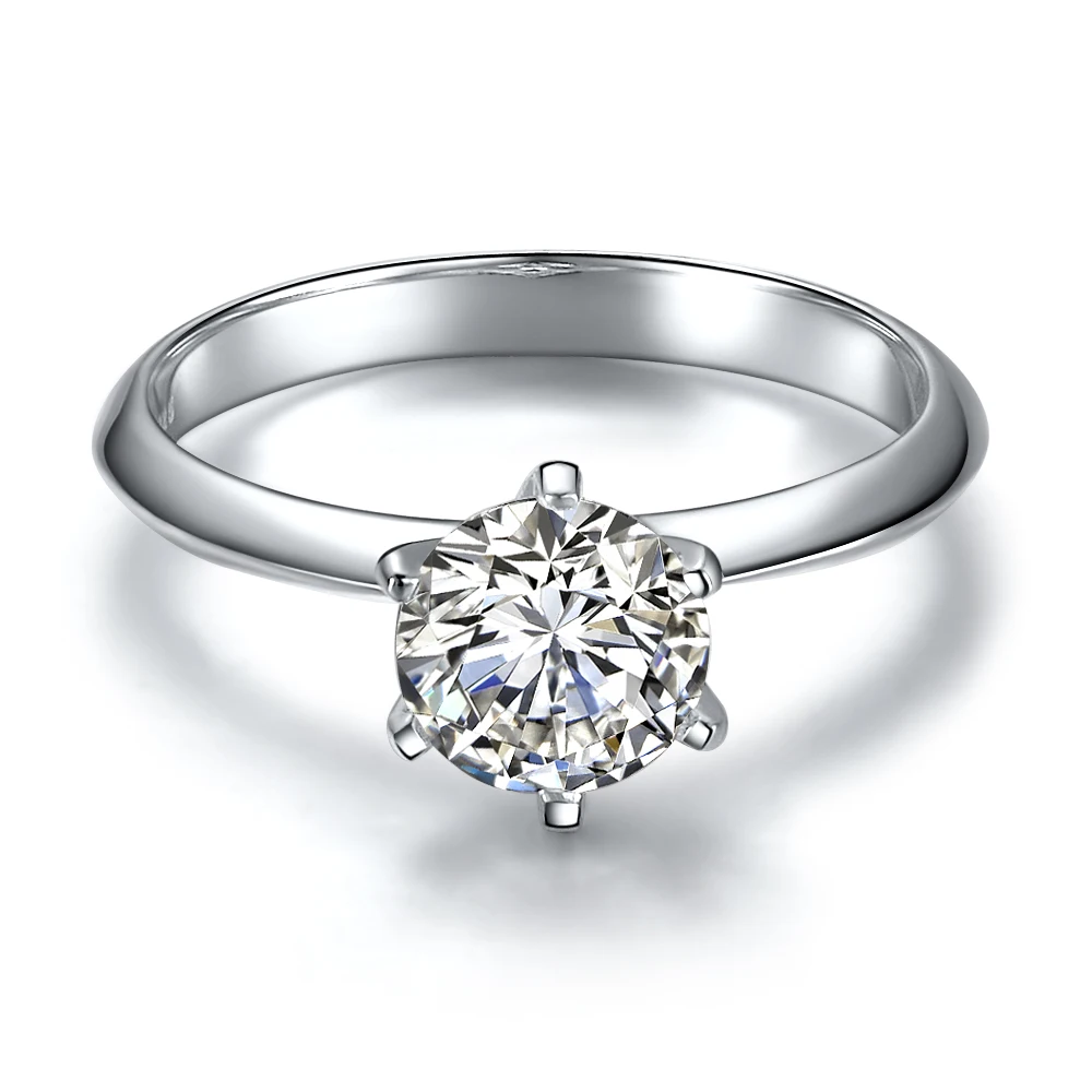 18K Gold GIA Diamond Ring for Women 6-Claw Solitaire 0.50ct Natural GIA Diamond Handmade Jewelry Wedding Band Engagement Ring