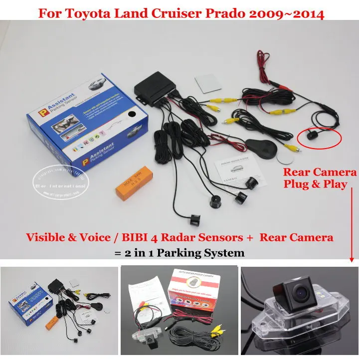 

Car Parking Sensors + Rear View Camera = 2 in 1 Visual / Alarm Parking System For Toyota Land Cruiser Prado 2009~2014