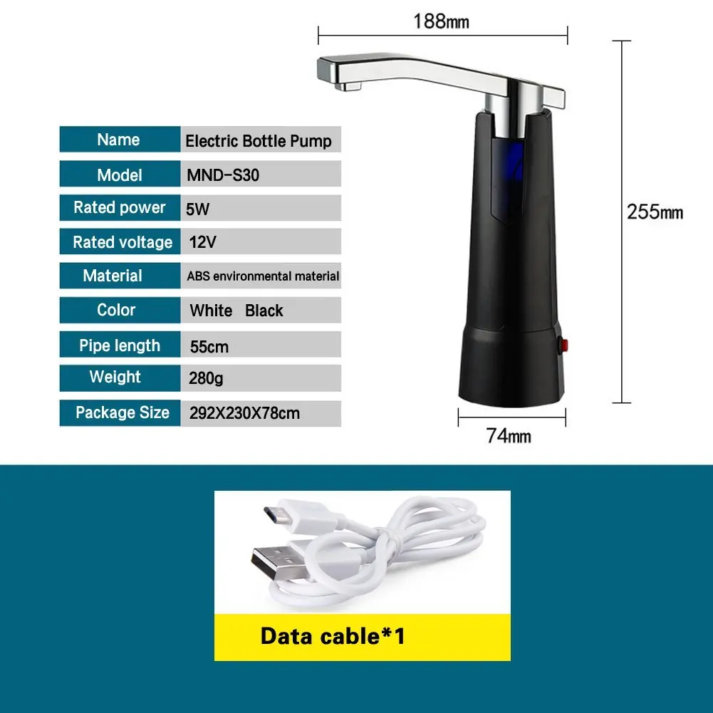 AUGIENB Аккумуляторная Электрический диспенсер для воды насос Портативный usb зарядка Беспроводная Автоматическая портативная поилка для животных насос