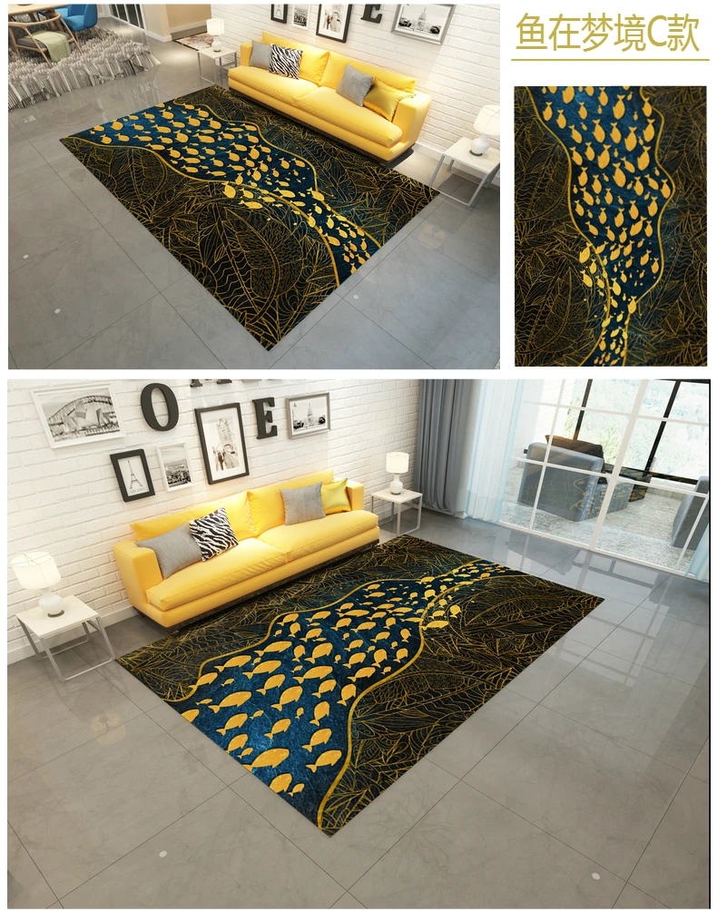 Современный европейский стиль цветочный ковер спальня гостиная диван, домашний декор мягкий напольный коврик