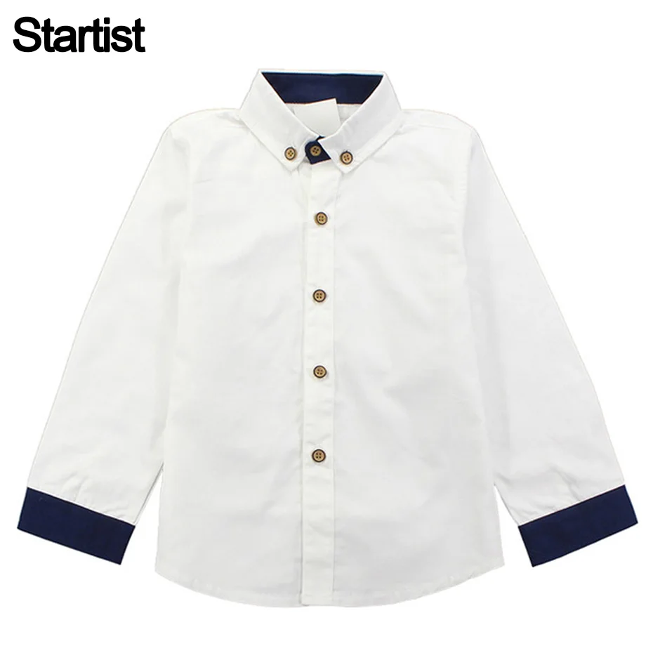 Startist Boys Blouses Spring Long Sleeve White Kids Children Shirts