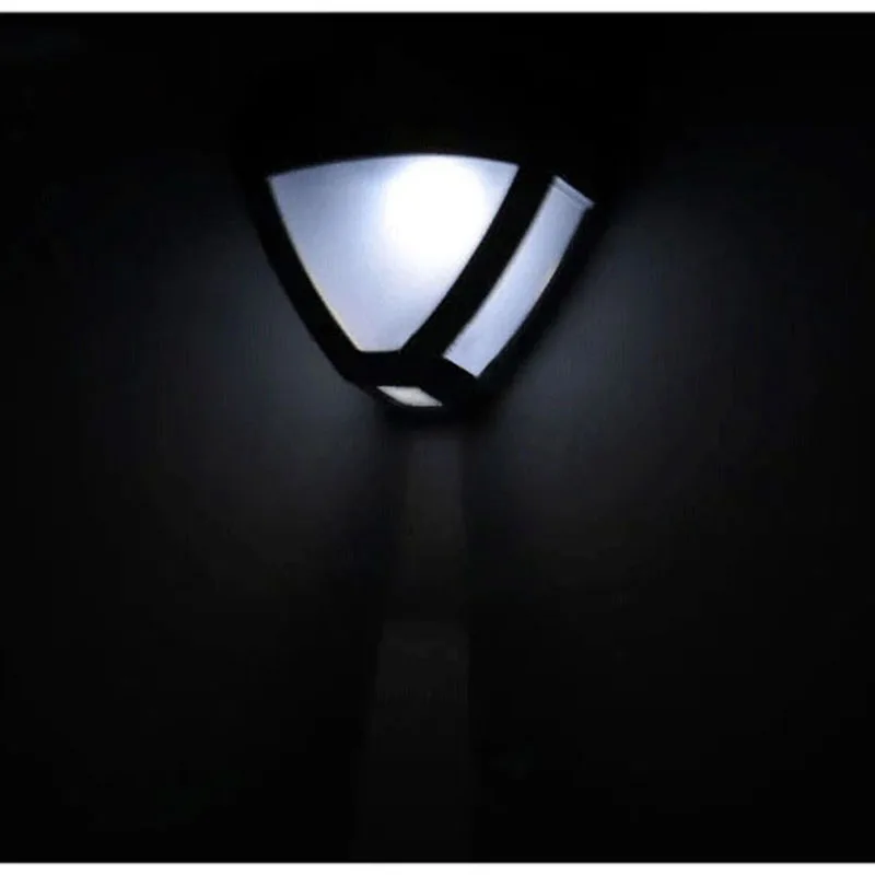 Открытый светодиодный Солнечный свет водонепроницаемый четверть треугольник СВЕТОДИОДНЫЙ Уличный настенный датчик уличного освещения украшения сада лампа безопасности