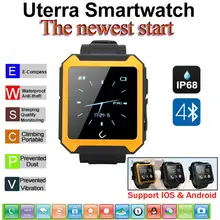 Wasserdichte bluetooth smartwatch schrittzähler kompass ips-bildschirm armbanduhr u uhr uterra für iphone ios android smartphones