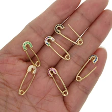 Минимальной micro pave Радуга зеленый Руди Белый cz маленький симпатичный, милый серьги закрывать и открывать булавка серьги-кольца, модные ювелирные украшения